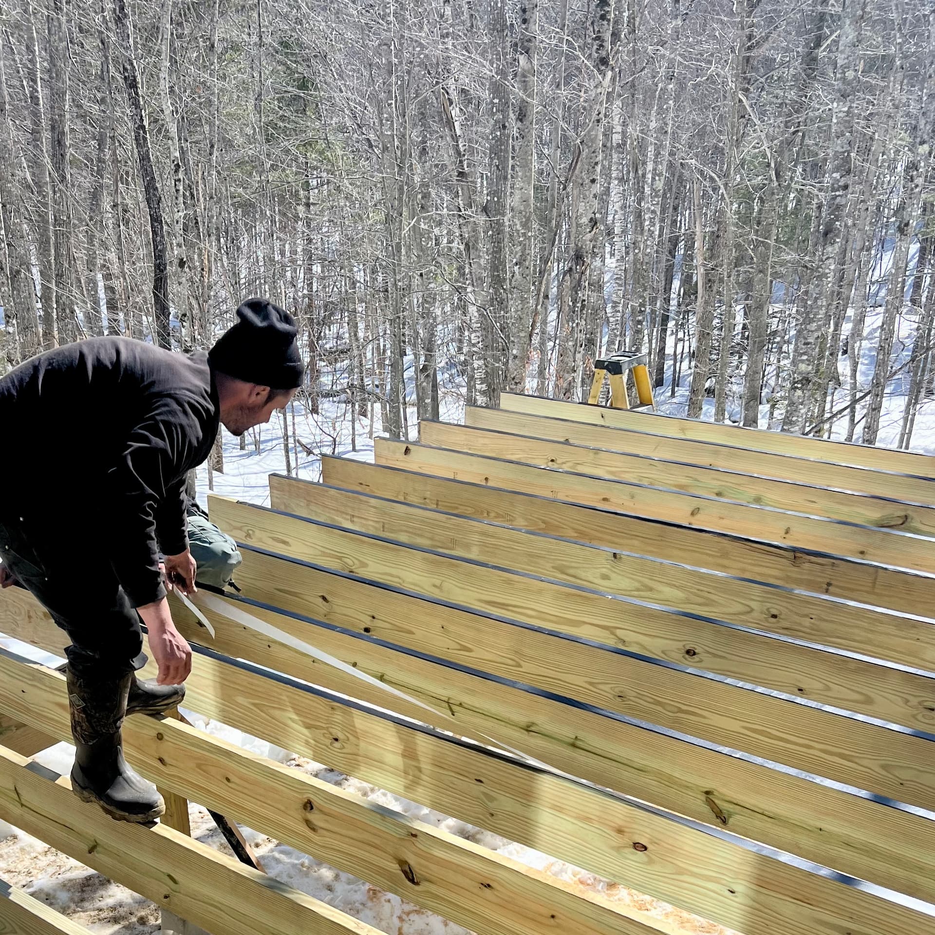 Imus Seal Butyl Joist Tape Non-Skid cold weather installation